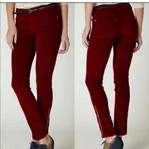 Anthropologie Pilcro Red Corduroy Pants